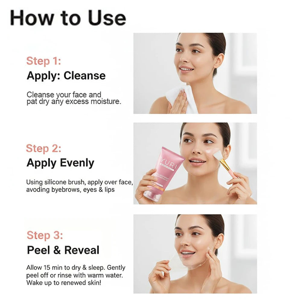 75ml Collagen Overnight Wrapping Peel Off Face Mask Skin Care Night Mask for Reduce Fine Lines Dullness Anti-Aging Skin Car