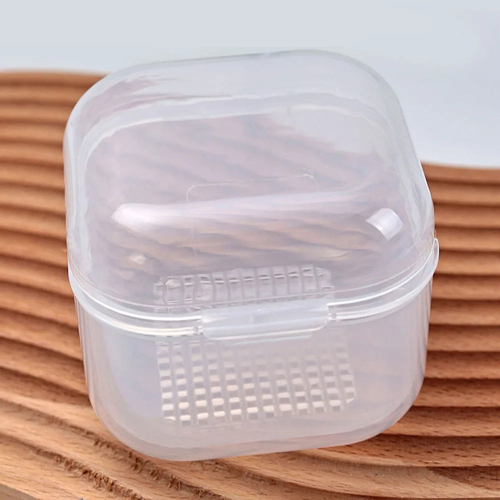 Nails Accessories Sterilizer Box Plastic Disinfectant Container For Manicure Portable Nail Drill Bits Tray With Basket Clean Box