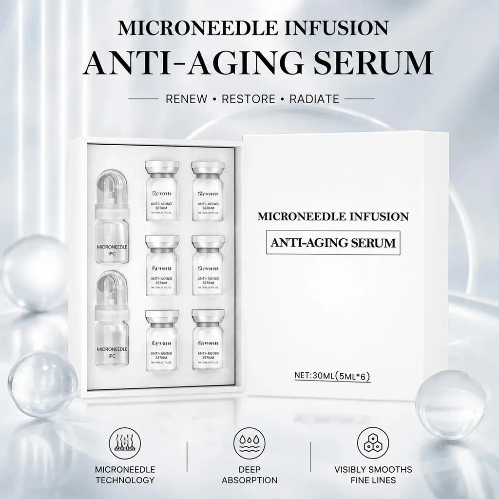 Korean Micro‑Molecule Anti‑Aging Serum Kit Collagen & Hyaluronic Acid Anti‑Wrinkle Firming Pore Refining Hydrating Facial Care