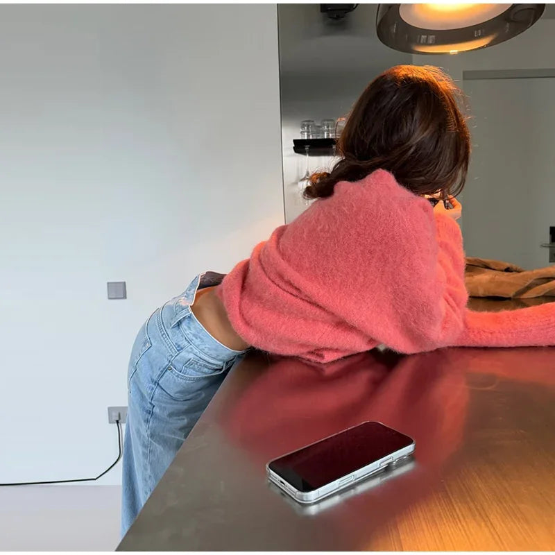 Casual Knitted Solid Cardigan Women Elegant Full Sleeve Single Breasted Sweater Female 2026 Autumn All-match Sweaters Lady