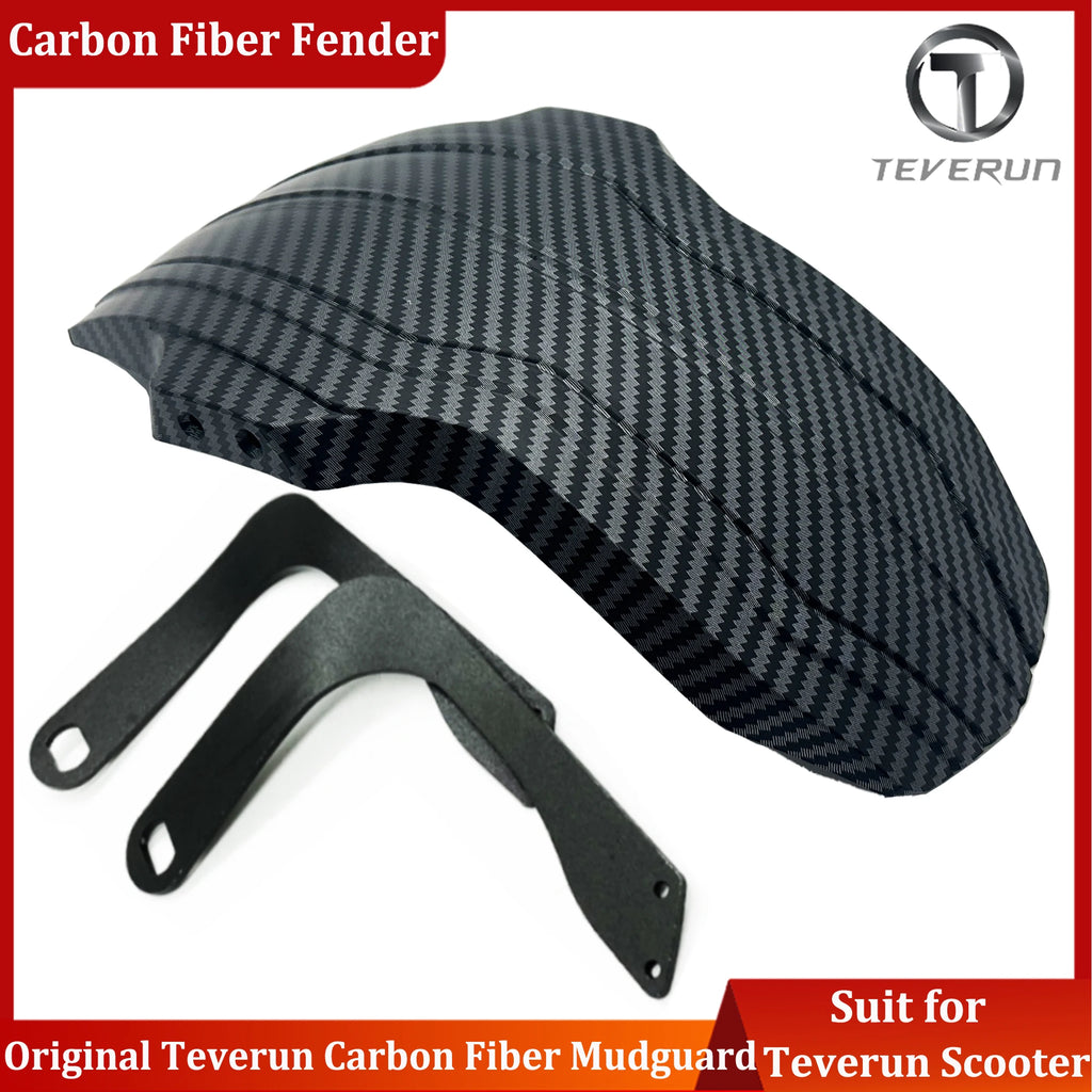 Original Teverun Carbon Fiber Fender Blade GT II Mudguard Suit for Teverun Fighter 11 60V Scooter Original Teverun Accessories