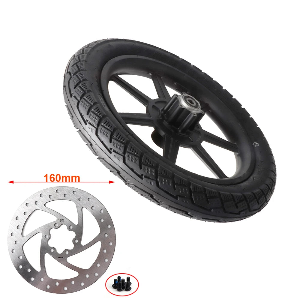 Electric Scooter 14 inch Front Wheel 14x2.125/54-254 Tire Inner Tube with Brake Disc For E-bike Folding Bicycles Tricycle Bike