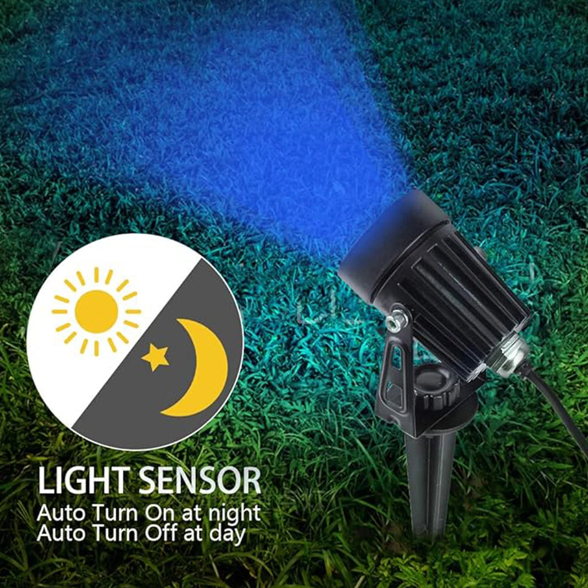 Solar LED Light Outdoor IP65 Waterproof Blue Light Solar Power Light Lawn Light For Garden Decor Solar Wall Light Outdoor