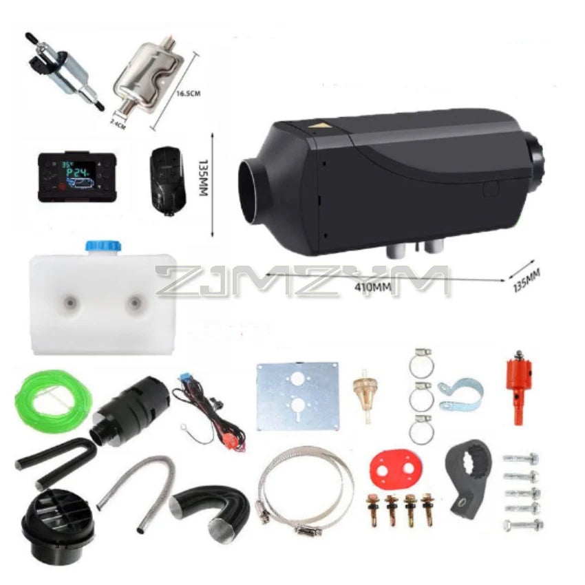 12V 24V Diesel Air Heater 5KW Diesel Parking Heater for Boats Caravan RV Camper Bus Truck With LCD Display Remote