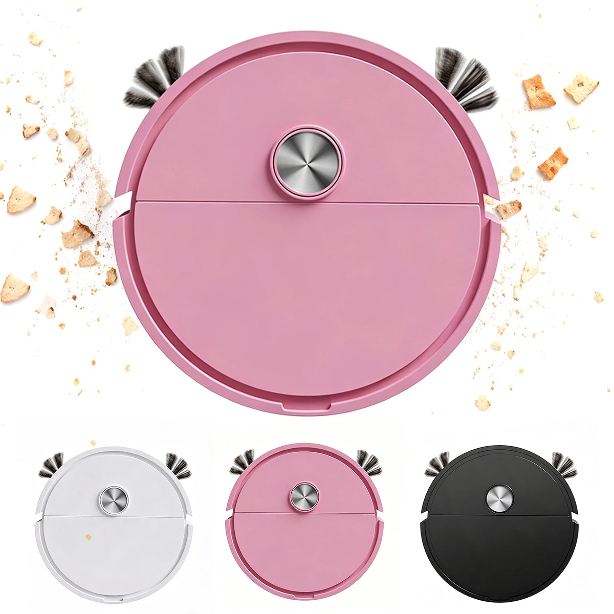 3 In 1 Intelligent Cleaning Robot Easy To Use Mini Robots Vacuum Cleaner Multi Function Sweeping Cleaners for Car&Home Cleanings