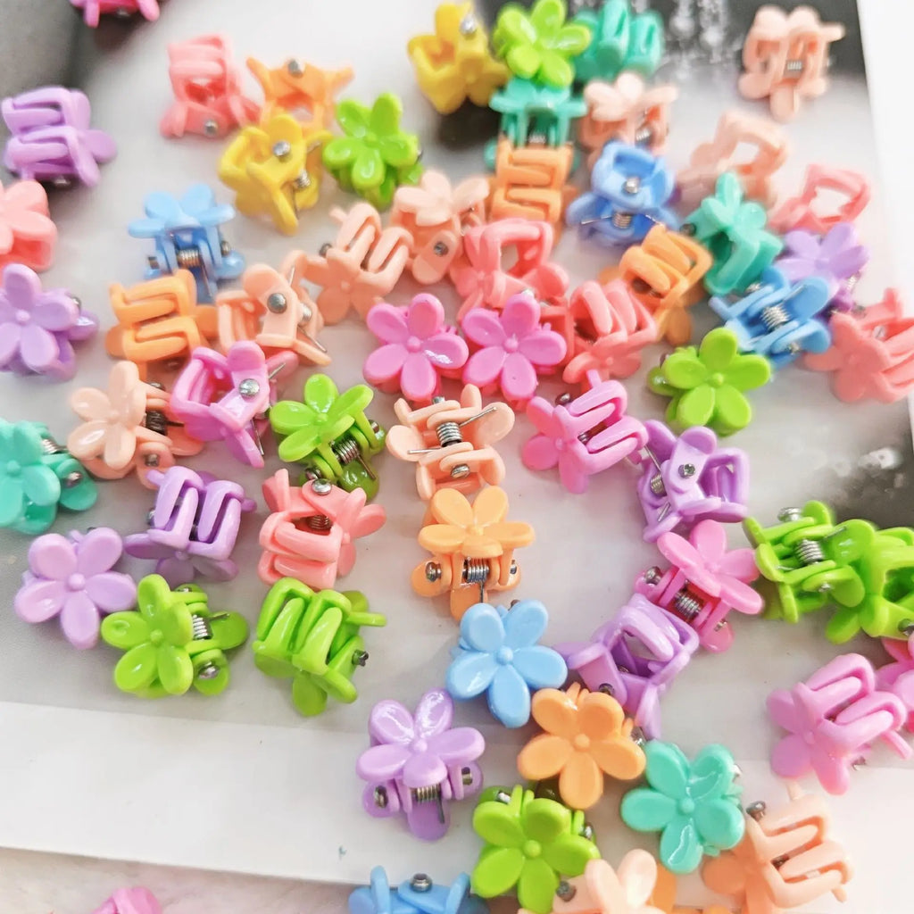 30-50PCS Fashionable Cute Children Hair Grab Clip Female Side Clip Cute Princess Hair Card Jewelry Head Flower Mini Small Hair