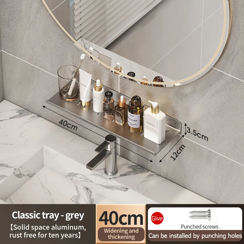 Faucet Storage Tray, Bathroom Storage Rack, Mirror Front Toilet, Washbasin, Washbasin, Bathroom Rack
