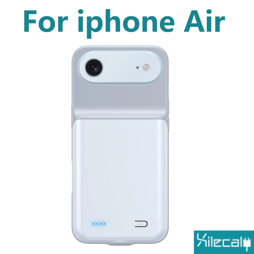 Xilecaly Smart Battery Charger Case For iphone 17 Pro Max Battery Pack Power Bank External Charging Cover For iphone Air 17Air