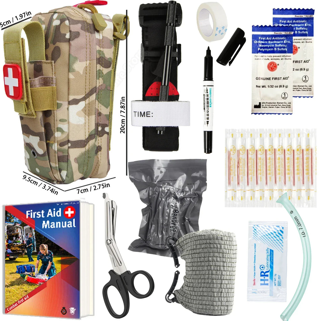 Emergency Survival Kit Gear First Aid Kit Admin Pouch EMT Camping Gear Tactical Trauma Molle EDC IFAK OUTdoor Tools
