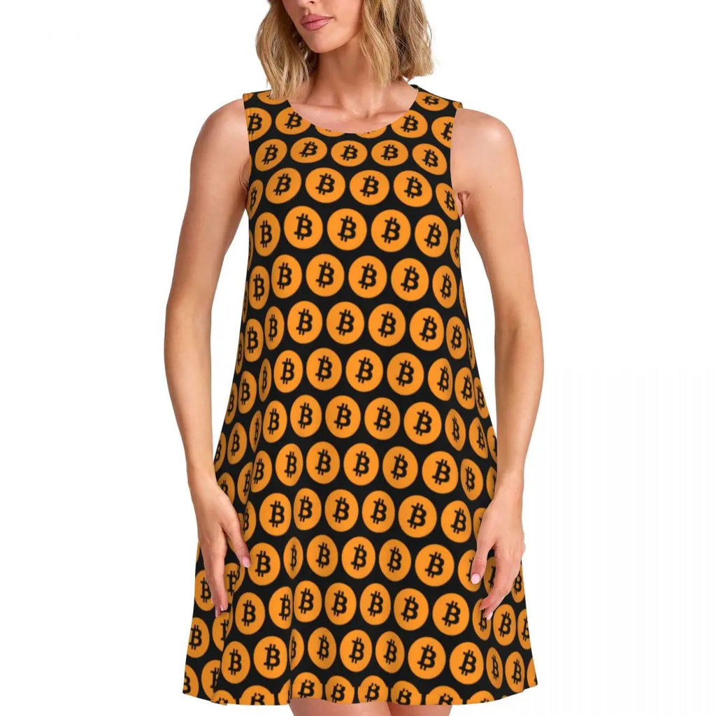Hawaii Beach Dress Palm Tree Print Sexy Dresses Women Sleeveless Aesthetic Tank Dress Daily Print Oversized Vestidos