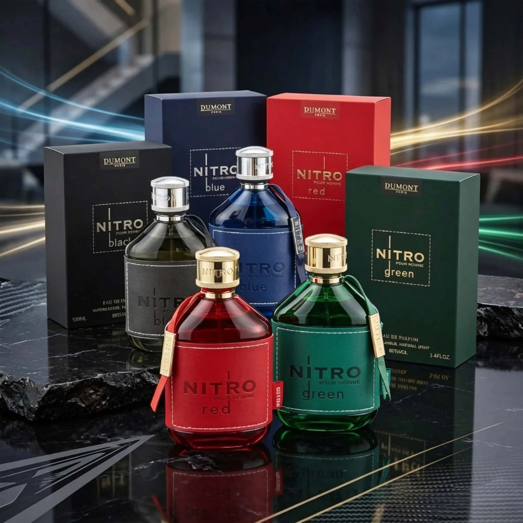 Luxury Men Eau De Parfum Spray, Long Lasting Fragrance, Premium Scent, Nitro Red Blue Black Green Similar Perfume, 100ml