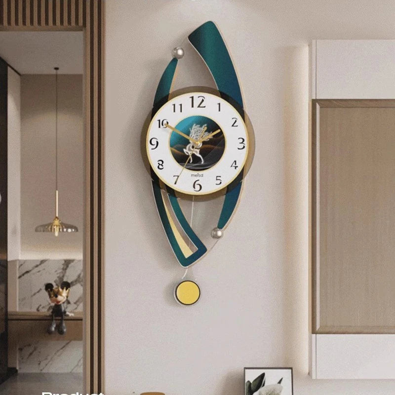 Interior Korean Wall Clocks Aesthetic Bedrooms Creative Minimalist Wall Watch Restaurant Digital Reloj De Pared Home Design