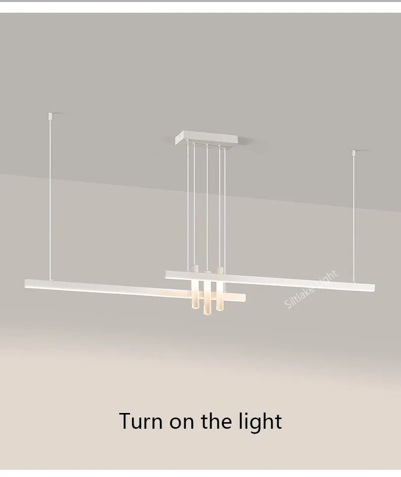 Modern light creative bar counter strip designer lamps LED Pendant Light  for Dining Table Kitchen Chandelier Memory Function