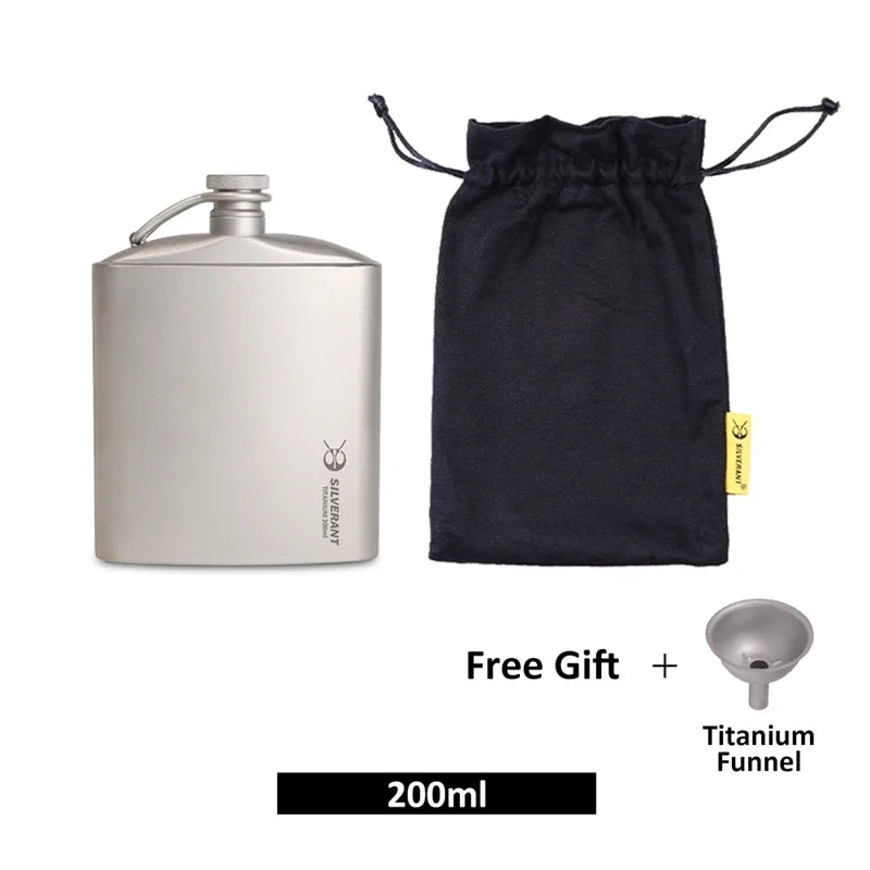 Pure Titanium Water Wine Coffee Tea Bottles Flasks Cans Portable Outdoor Camping Gear EDC Tools