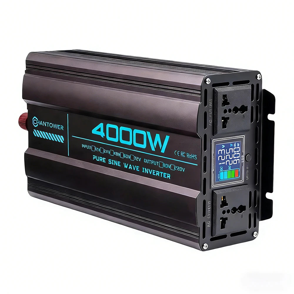 Pure Sine Wave Inverter DC 12V 24V 48V 60V to AC 220V 50Hz/60Hz 2000W 3000W 4000W 5000W Solar Car Power Inverter Converter