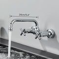 Black Kitchen Faucet Hot And Cold Water MixerFaucets Wall Mounted Tap Vessel Sink Mixer Tap Swivel Spouts Basin Mixer Tap Crane