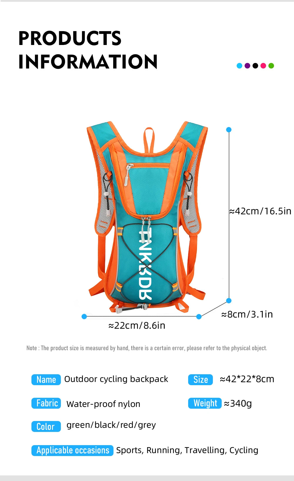 ThinkRider 12L Lightweight Hydration Backpack, Running Backpack with 1L Water Bladder, Hydro Water Daypack for Cycling Hiking