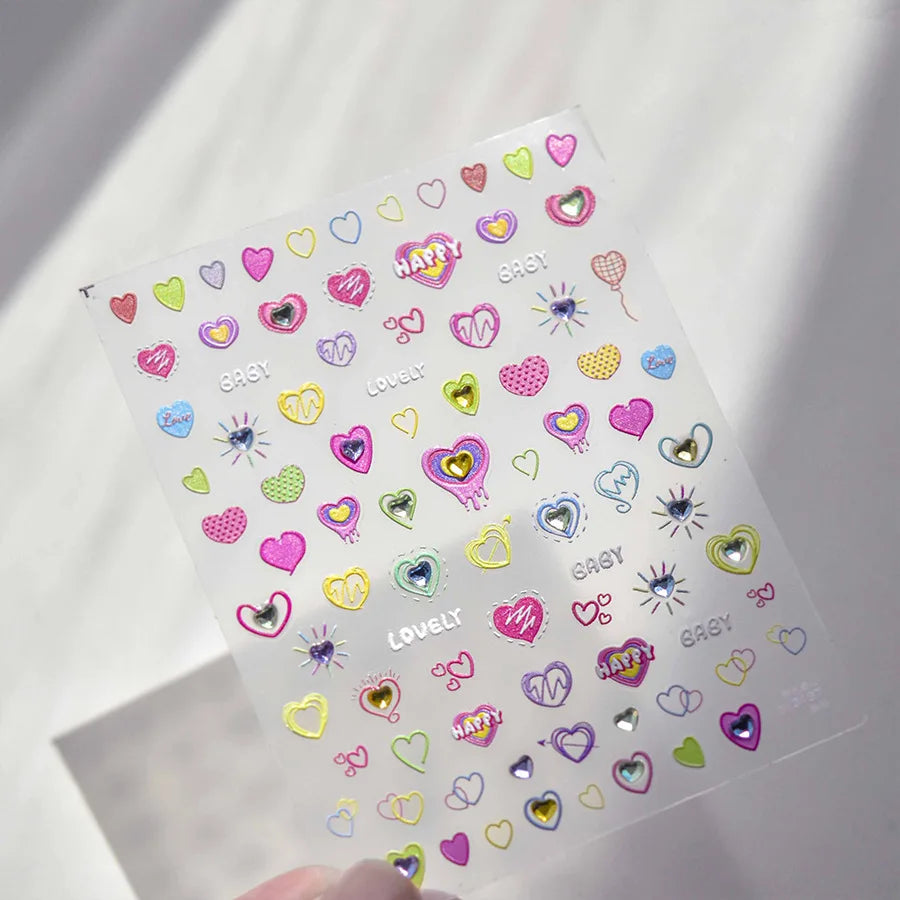 1pcs 5D Kawaii Penguin Nail Stickers Cartoon Animals Self Adhesive Nail Art Decorations Sticker Manicure Decals DIY Accessories