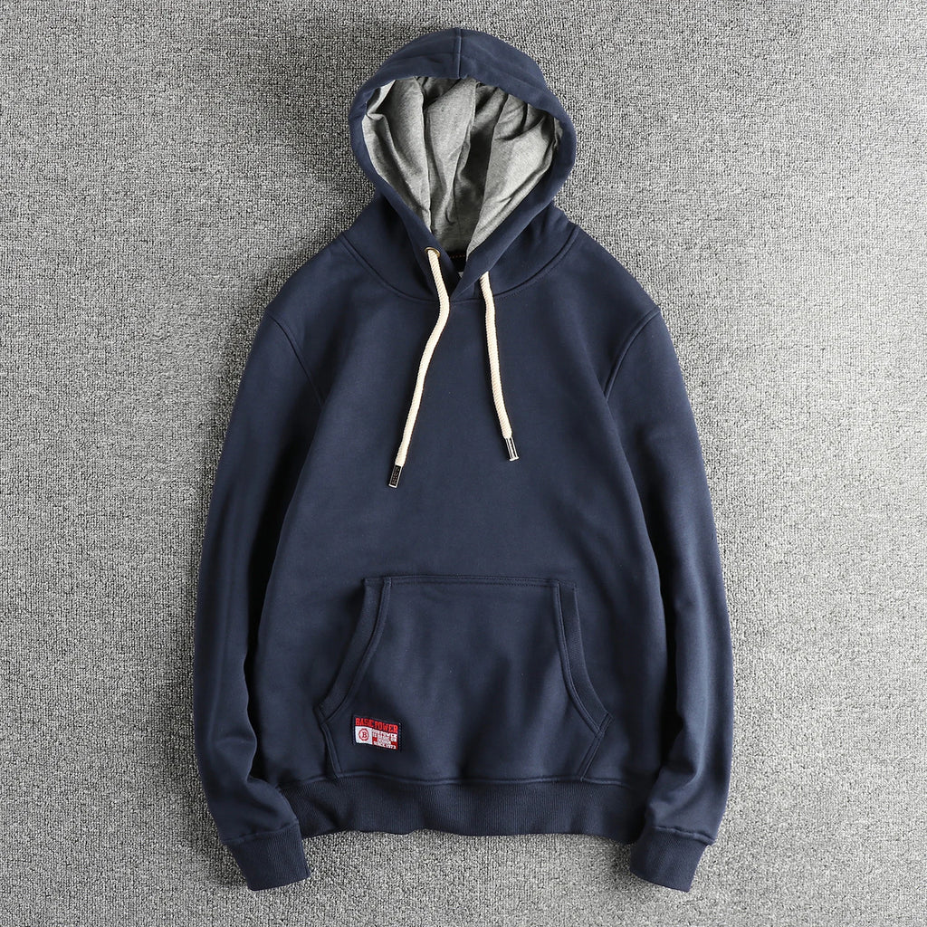 2024 Autumn And Winter New Basic Sweatshirts Men's Soild Color Hoodies High Quality Pullover Fashion Washed Casual Sportwear