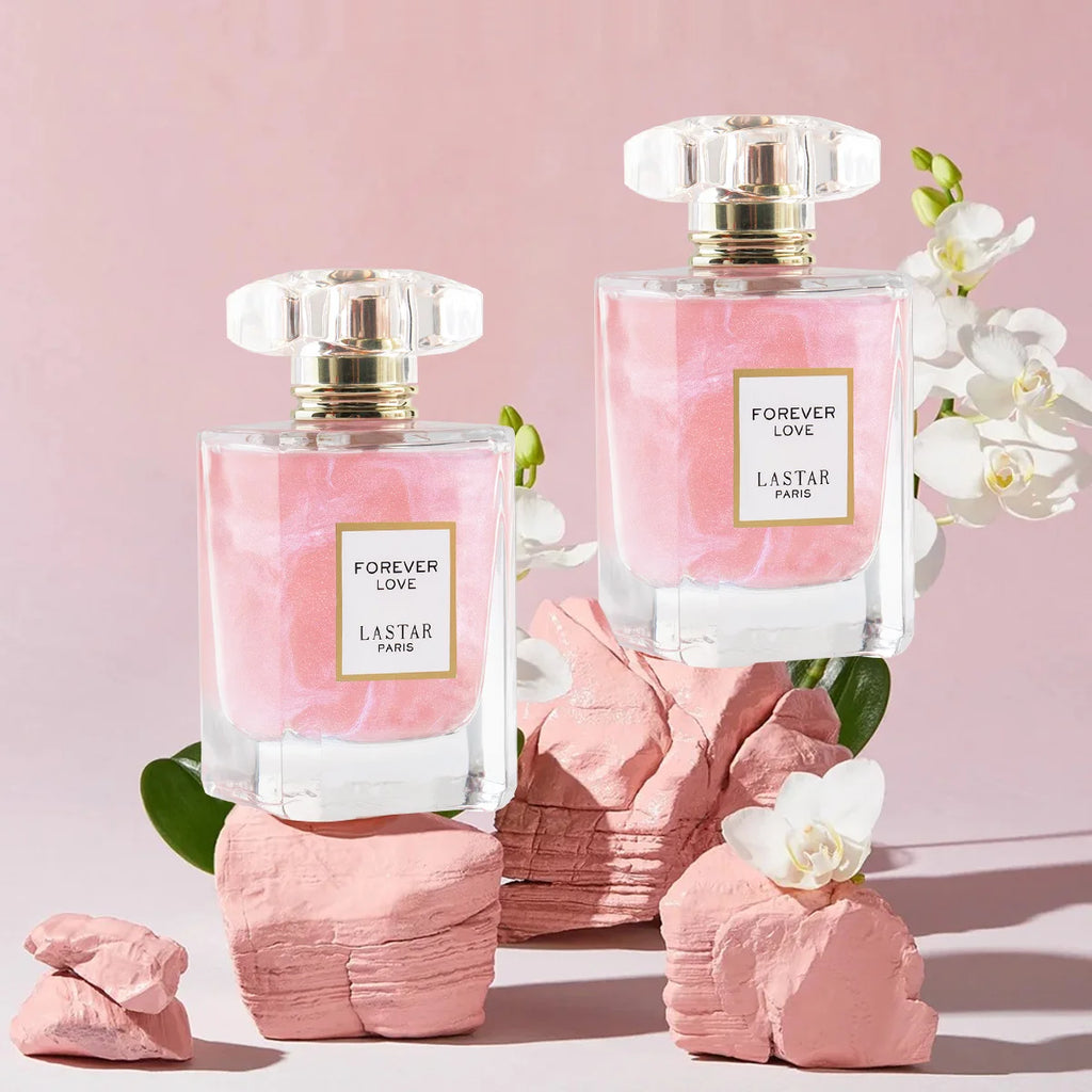 LASTAR Women's Long-lasting Perfume, Two Bottles Totaling 110ml/3.72fl oz, Rose & Jasmine Fragrance, Christmas/New Year Gifts
