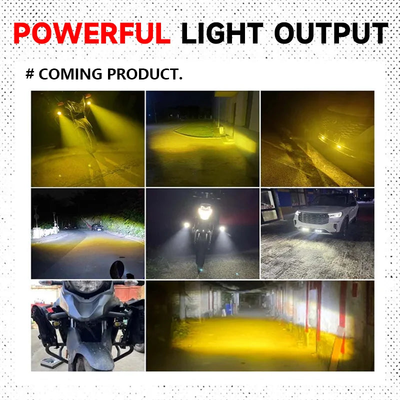 Led Headlight Bumper Fog Lamps Projector Lens Work Light Mini Driving Light Auxiliary Lights For Car Motorcycle Bar Spotlights
