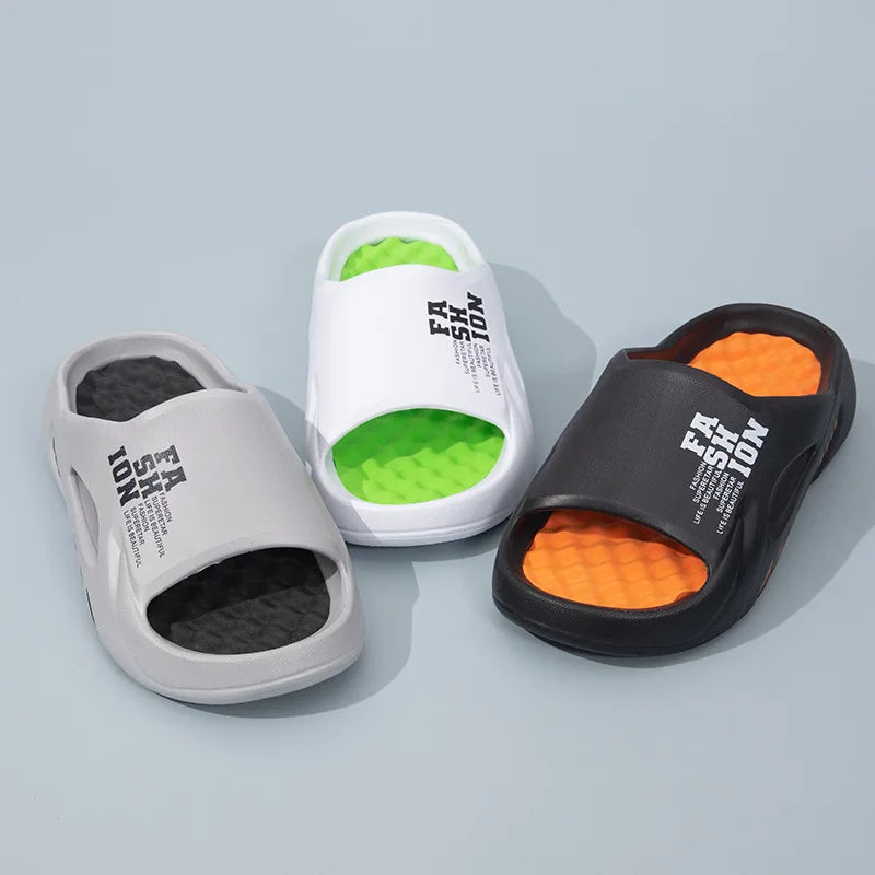 Summer Soft Sole Slides Men Flip-flops Men's Sandals Men Letter Print Slippers Sides Indoor Outdoor Sandals Beach Casual Shoes