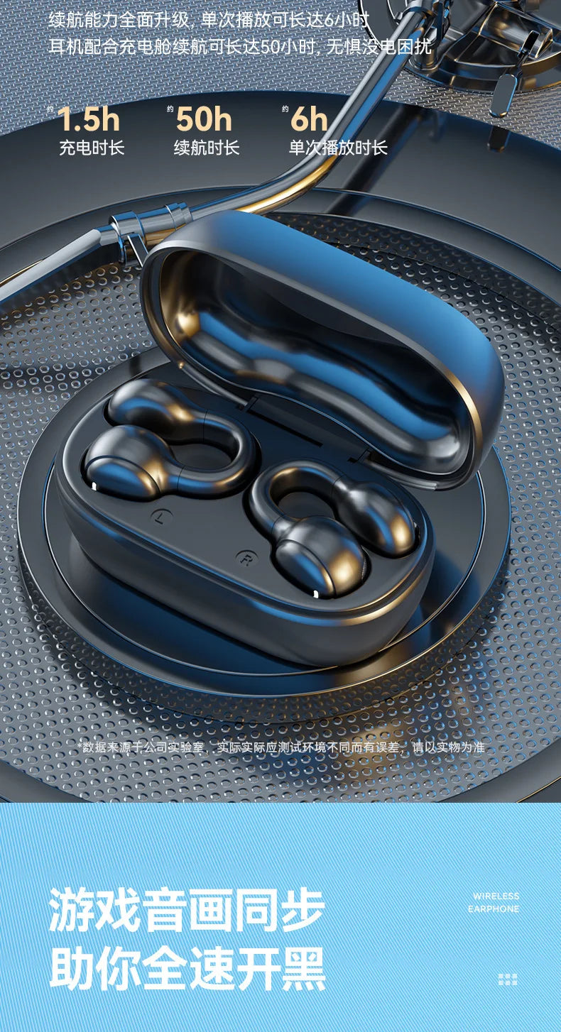 Wireless Bluetooth headset M47 ear clip type non-in-ear battery display, long battery life, long wear is not painful ear buds