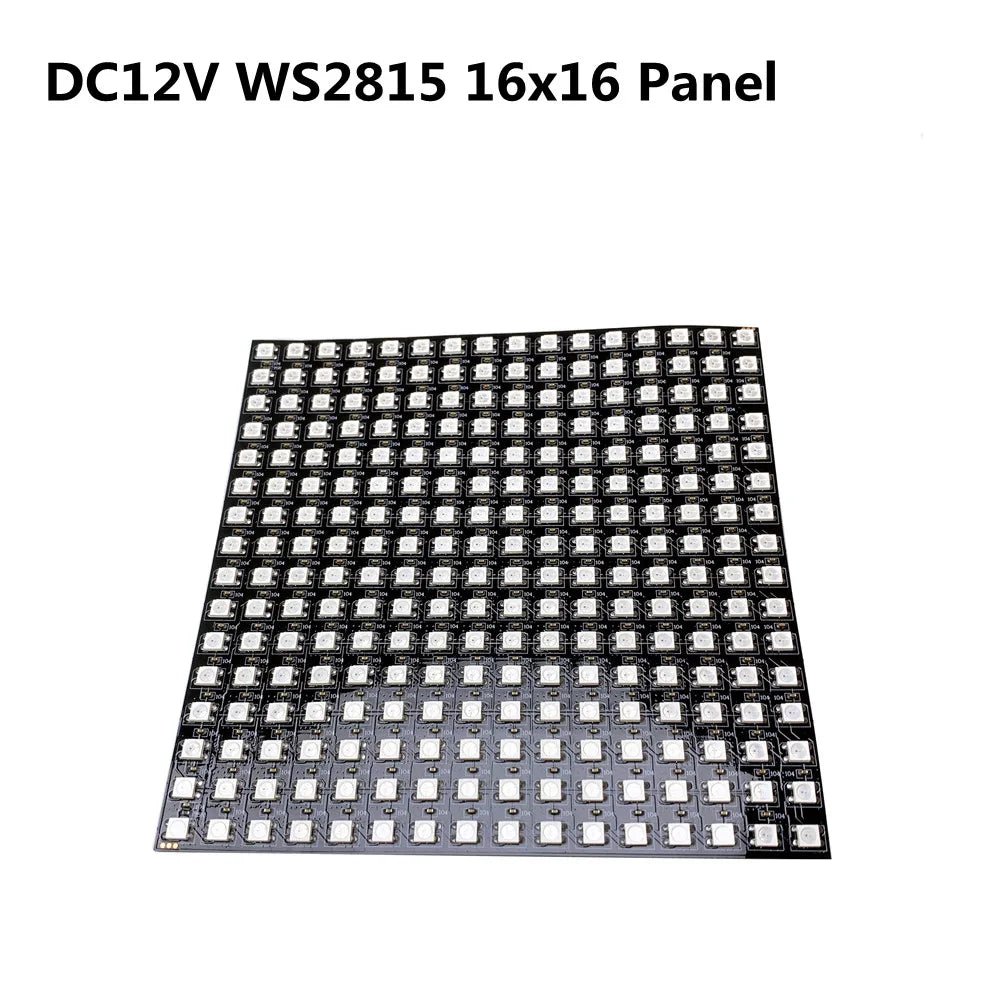 WS2815 Flexible LED Screen 8x8 8x32 16x16 Individually Addressable Digital  Panel Light 2815 SMD 5050 DIY Display DC12V
