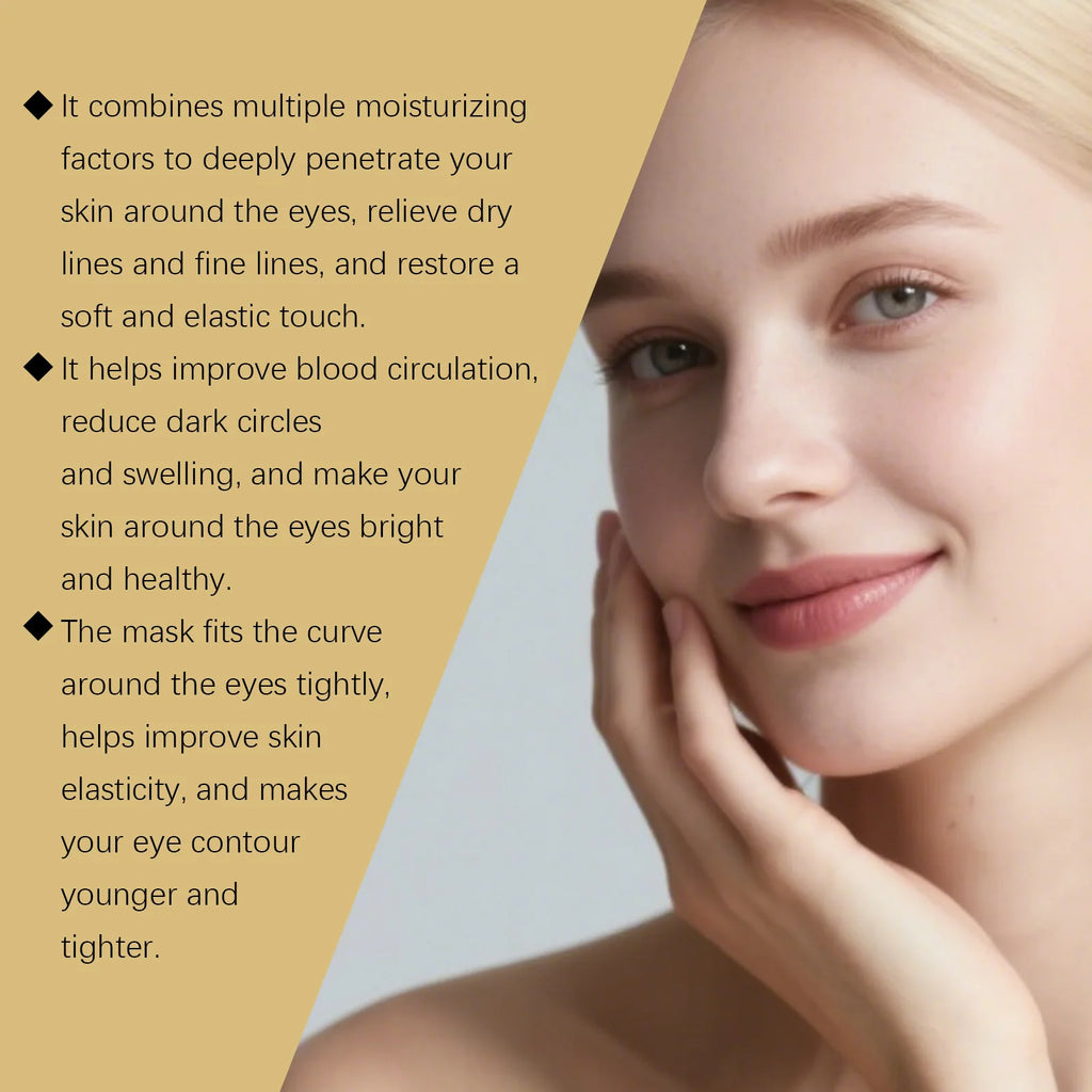 24K Golden Under Eye Mask Patches Hydrolyzed Collagen Moisturizing Firming Anti Dark Circles Eyes Care Eyepatch Beauty Mask