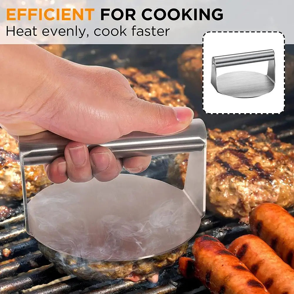 Hamburger Meat Press Mold Stainless Steel Smash Burger Press Patties Maker Meat Masher Deli Meats Tool Kitchen Gadgets Accessori