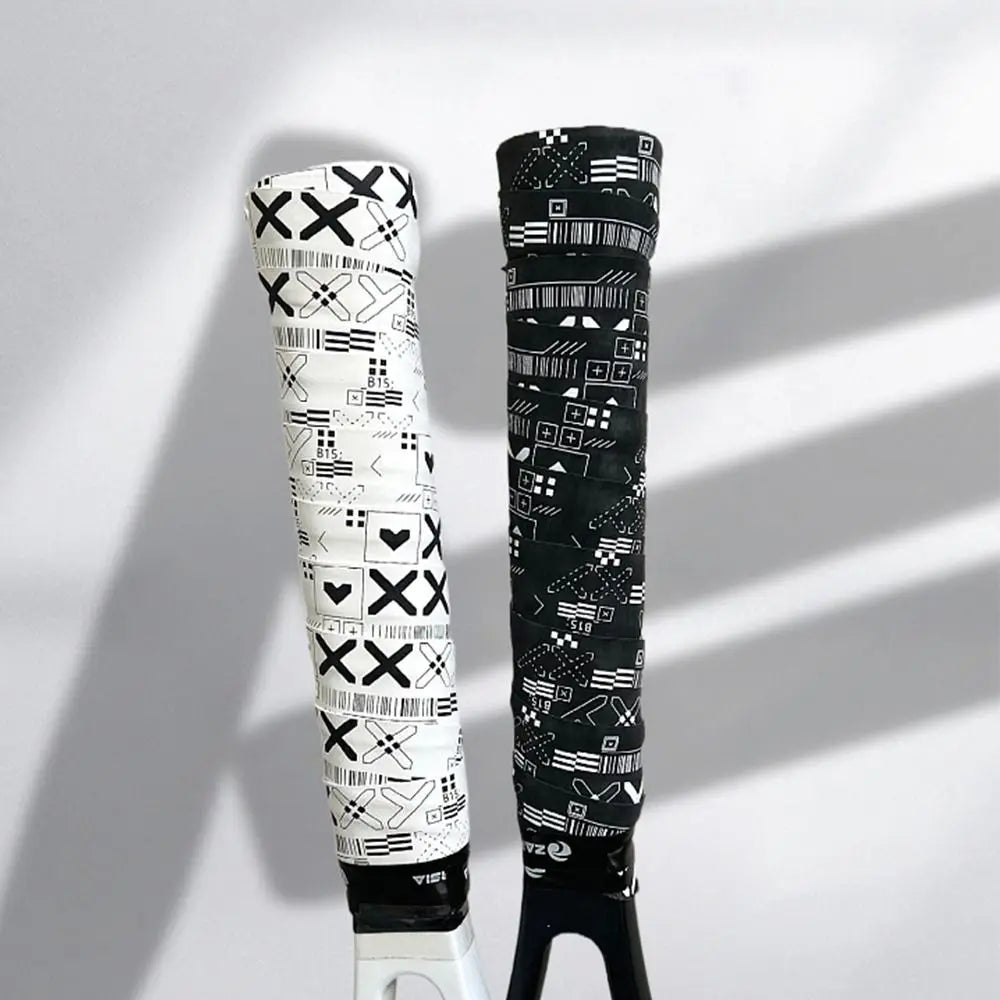 Black White Badminton Racket Overgrips Soft Matte Self-adhesive Non-Slip Grip Tape Shock Absorption Fishing Rod Over Grips