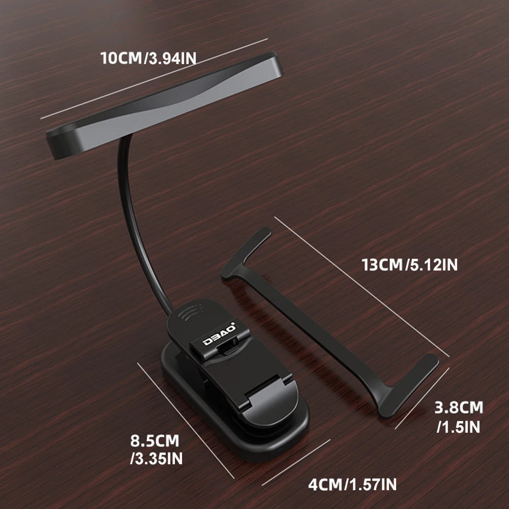 3 Color 14 LED Music Stand Light Adjustable Clip-on Piano Light USB Rechargeable Mini Desk Lamp Portable Reading Light Book Lamp