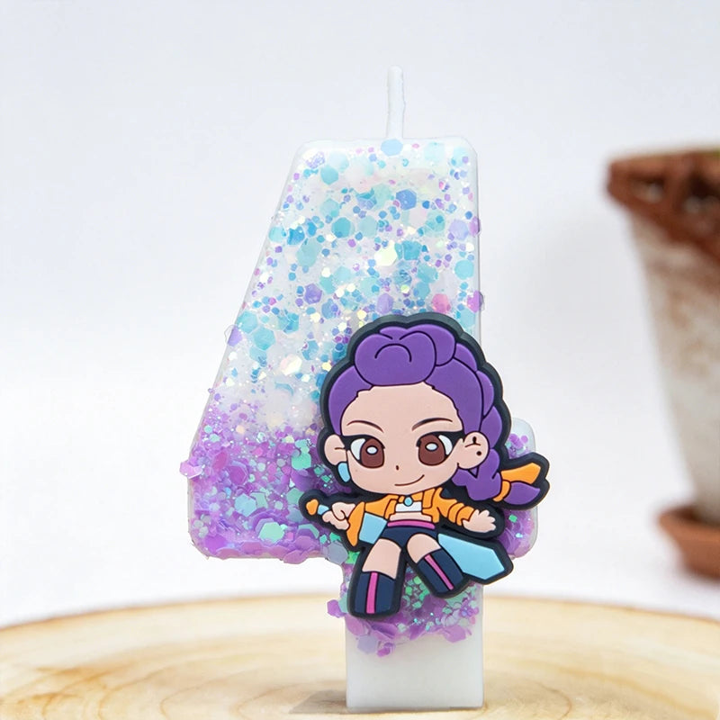 Creative Birthday Cake Cartoon Characters Holiday Decorations Cake Party Digital Candles
