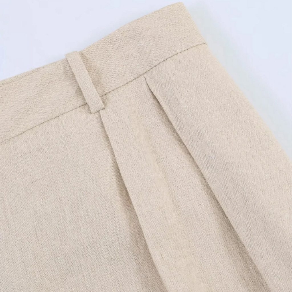 Women's Two Piece Suit Summer 2026 Double Breasted Short Sleeve Blazer High Waist Wide Leg Trousers Female Commute Office Set