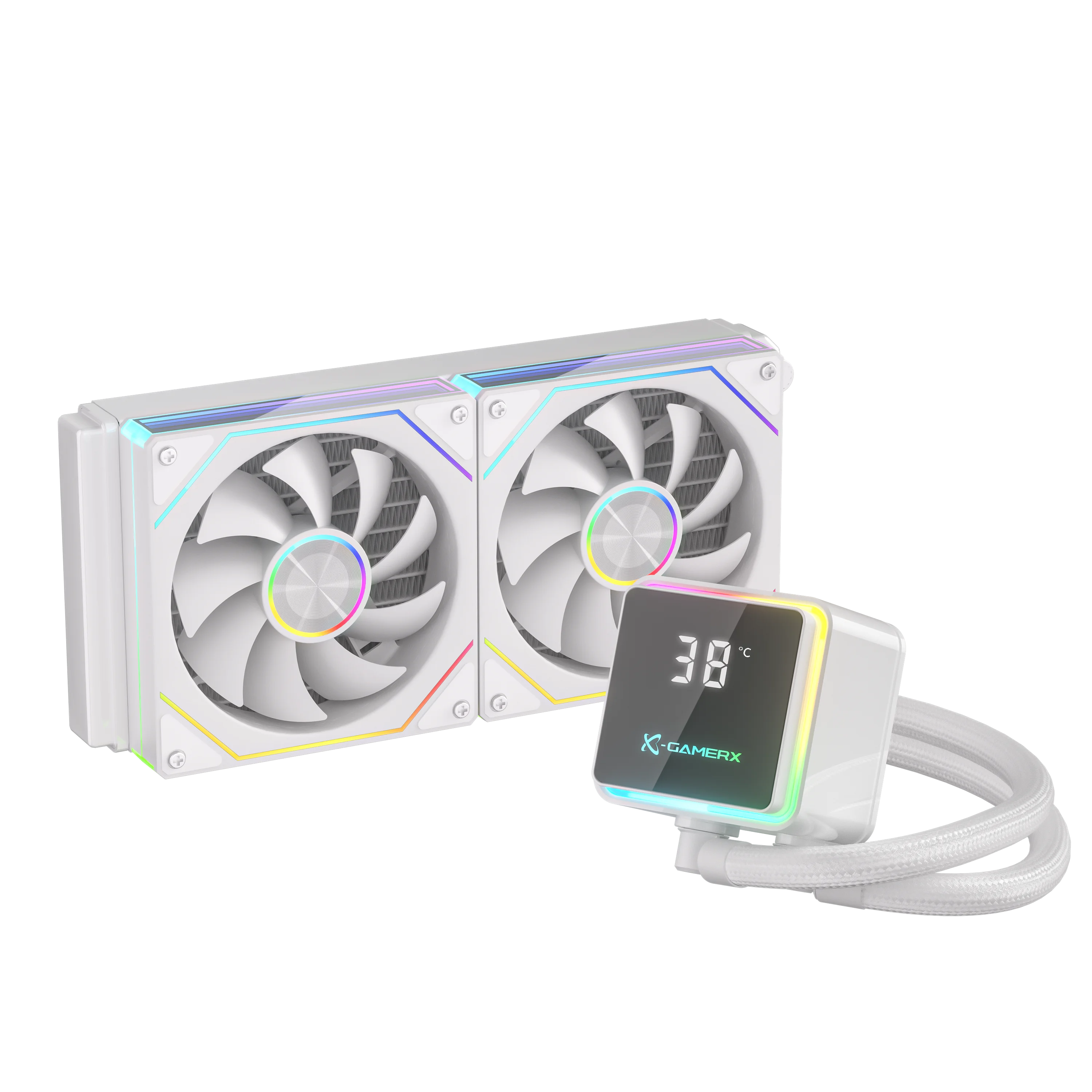 X-GAMERX M240 M360 Liquid Cooling ARGB Dynamic Light Synchronization Thermal Display Integrated Water Cooling Radiator
