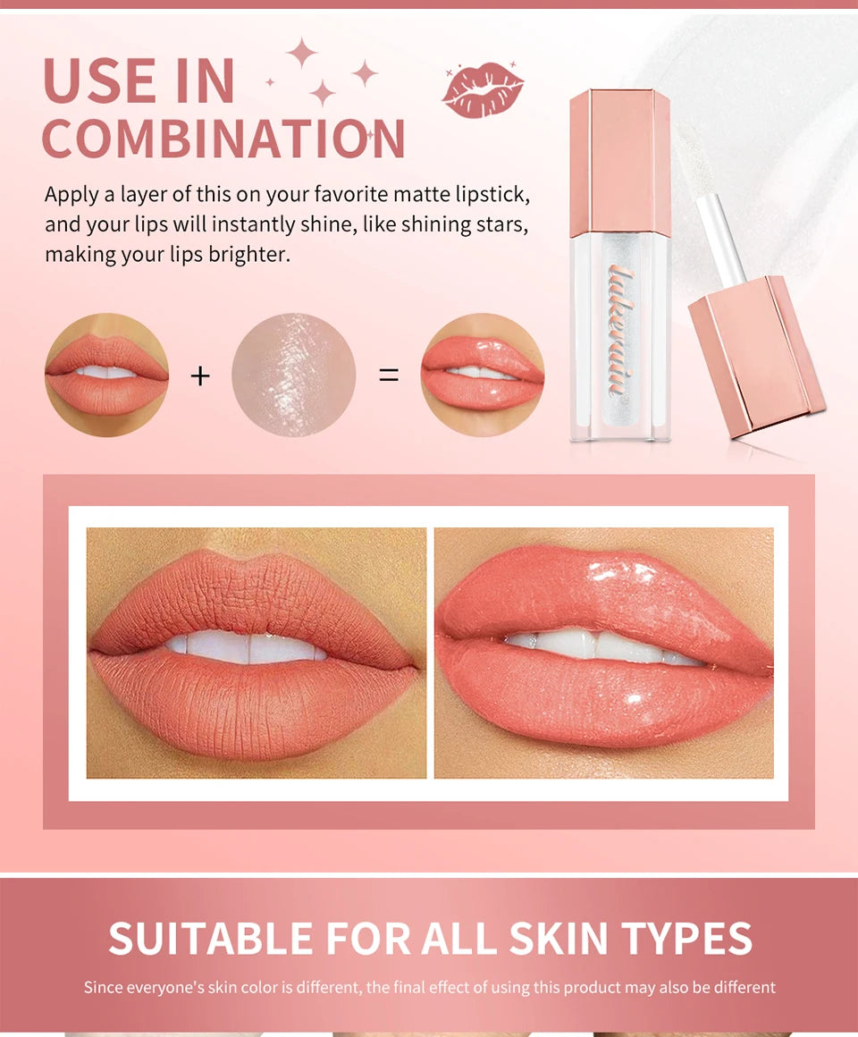 FB Gloss Bomb Cream Color Drip Lip Cream&Heat Makeup Liquid Lipstick Moisturizing Plumper Long Lasting Lipgloss