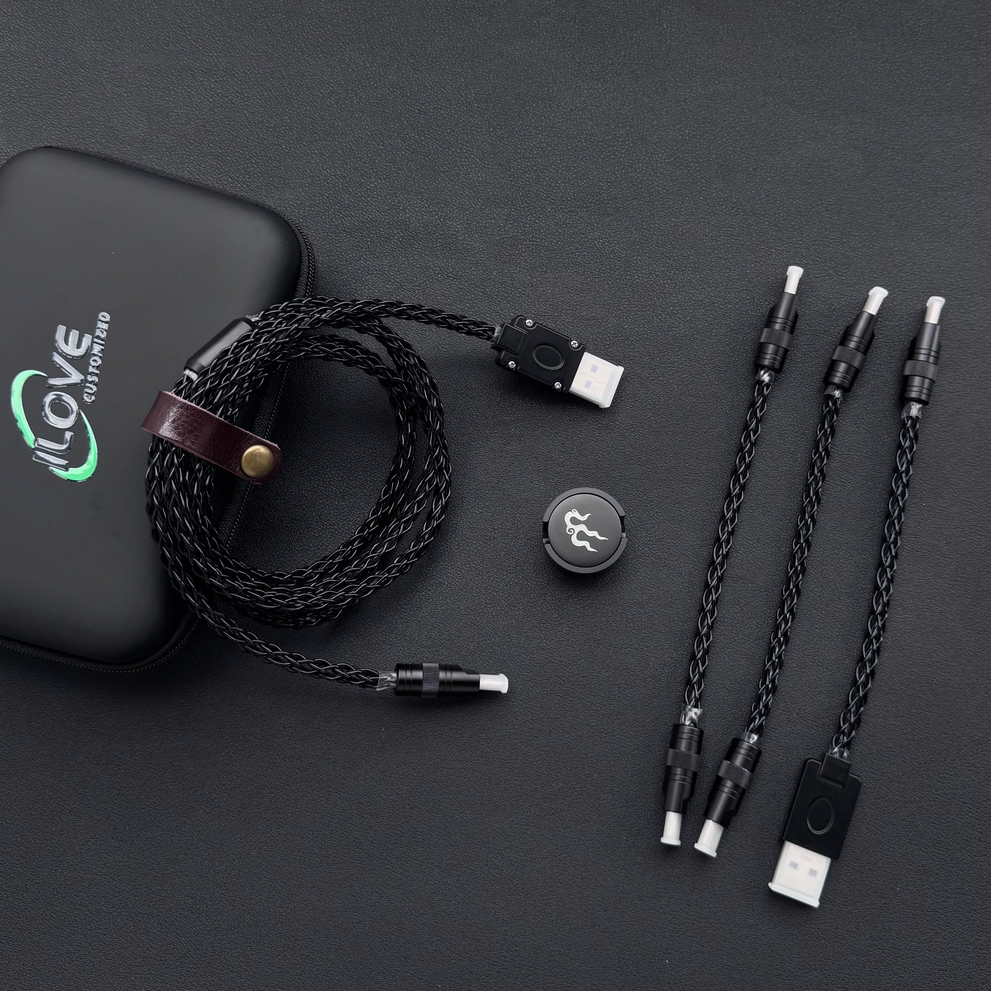 15cm C-C/USB-C Single Crystal Copper Keyboard Cable Supports 8K Magnetic Controllable Lights for HMlab Hub