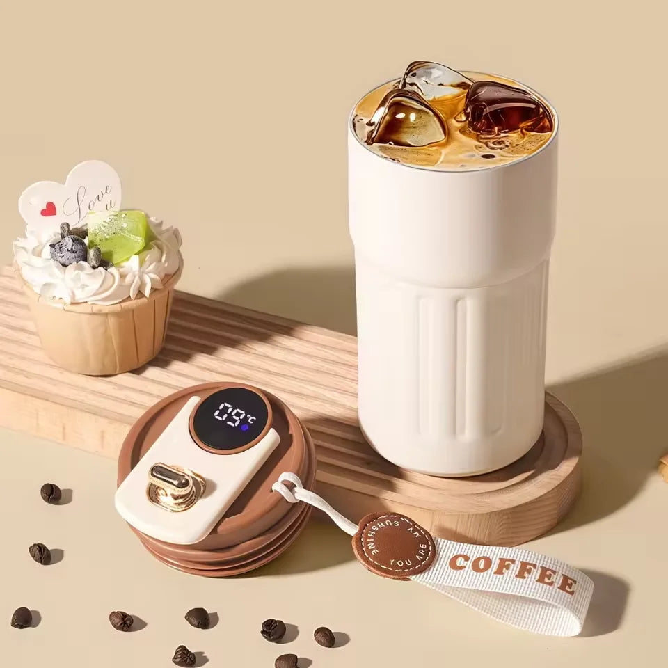 Smart Thermos Cup Bottle Water Digital LED Temperature Coffee Cup Stainless Steel Vacuum Cup Office Cup Business Drinking Mug