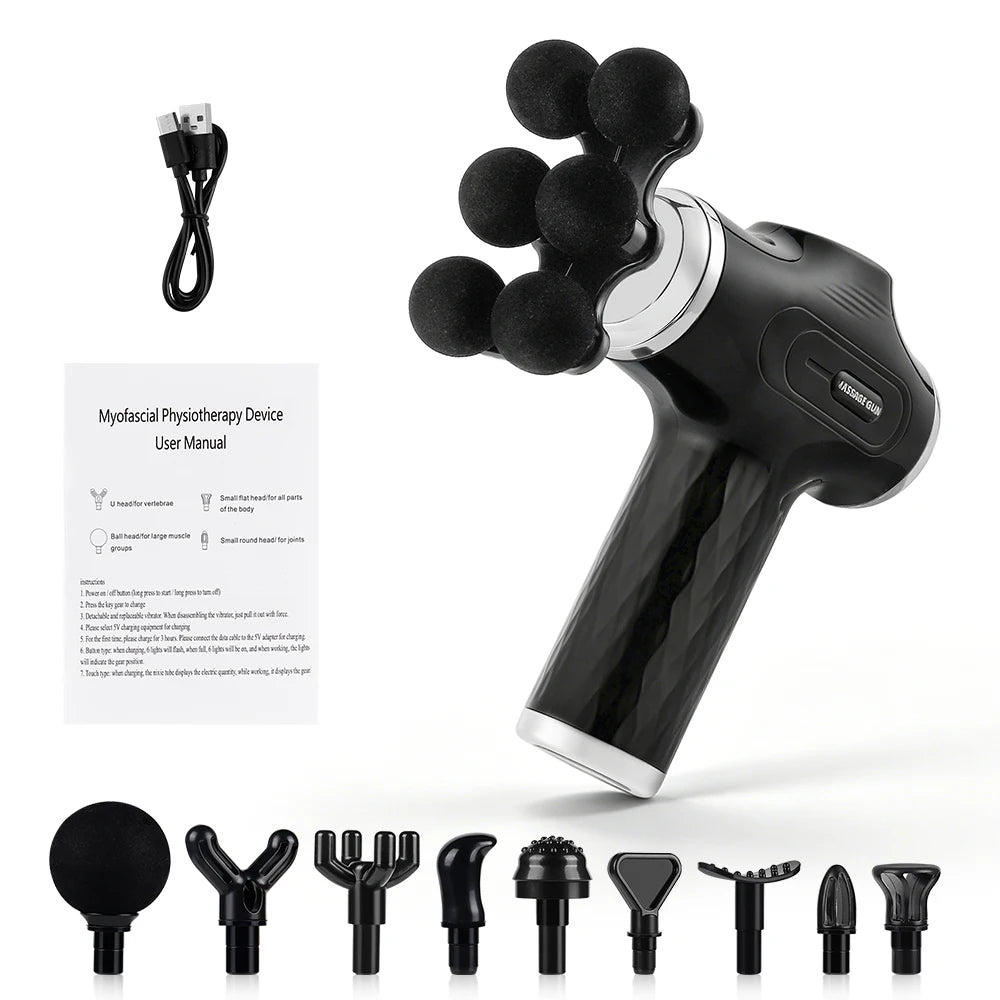 Professional Fascia Gun Mini Deep Tissue Massage Gun Wireless 38 Speed Level Electric Percussion Massager Body Muscle Relaxation