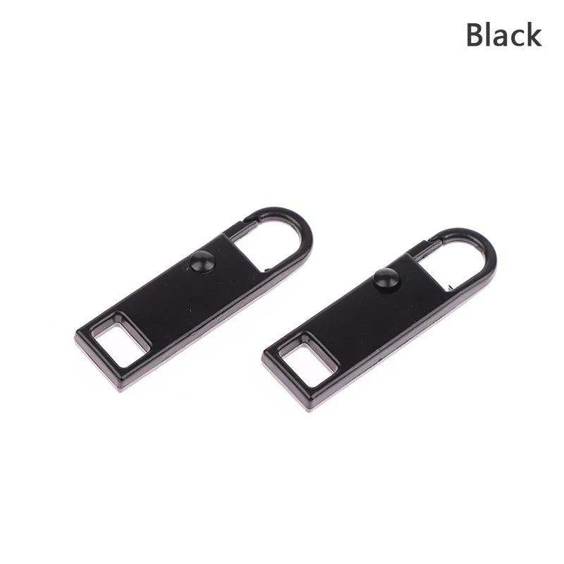 2Pcs Zipper Slider Puller Replacement Removable Zipper Head Luggage Schoolbag Coat Clothes Shoes Boots Metal Zipper Pendant Pull