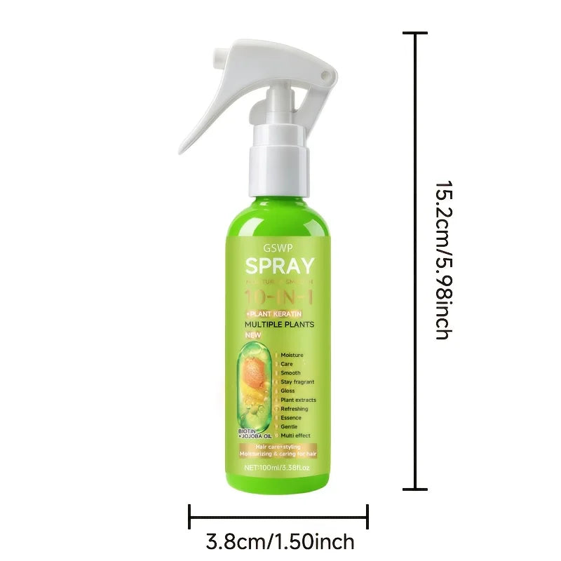 GSWP 10-In-1 Leave-In Hair Spray, Moisturizes and Smooths, While Providing Styling Moisture and Heat Protection. 100ml/200ml