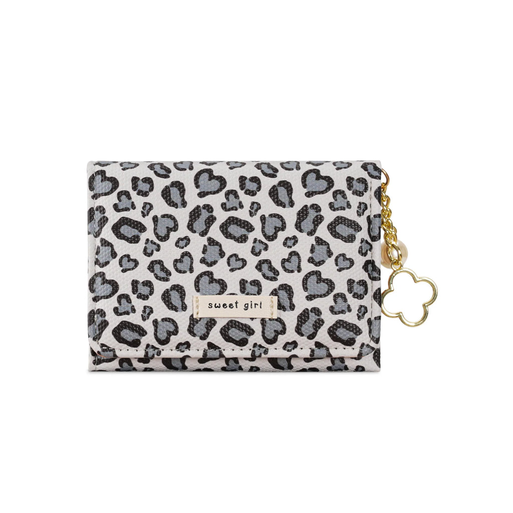 Mini Bifold Women's Wallet, Polka Dot PU Multi-functional Key Hanging Card Holder Purse for Daily Outing Small Gift