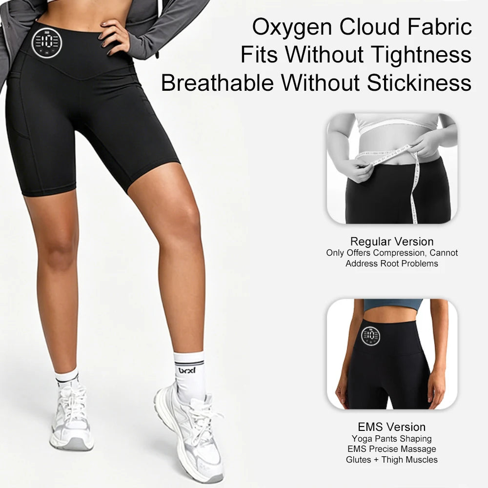 Ems Hip Lifting Intelligent Yoga Power Pants Ems Micro Current Pulse Massager Muscle Stimulation Slimming Shaping Buttocks Tools