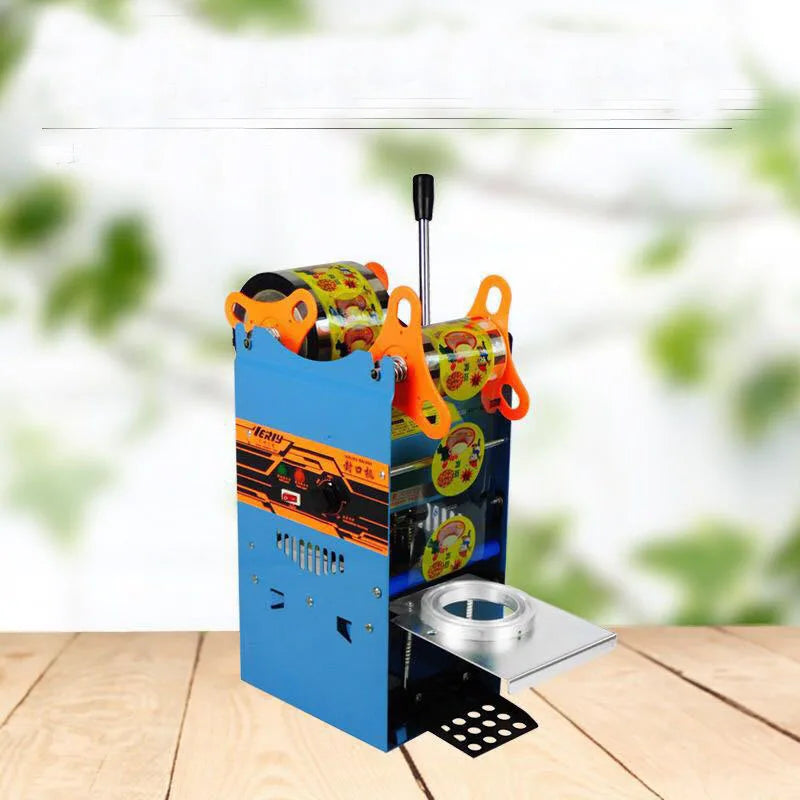 WY802F Manual Cup Sealing Machine Plastic or Paper Bubble Tea Cup Sealer 220V