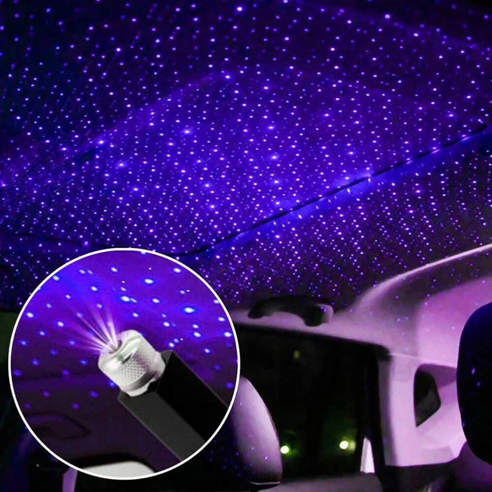 Mini LED Car Roof Star Night Lights Projector Light Interior Ambient Night Starry Sky USB LED Decorative Lights Plug and Play