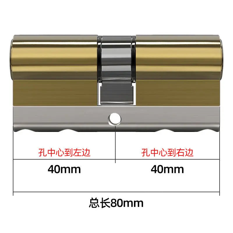 High Quality European Standard Cylinder Super C-level Anti-theft Door All Copper Lock Core, Household All Metal 8pcs Master Keys