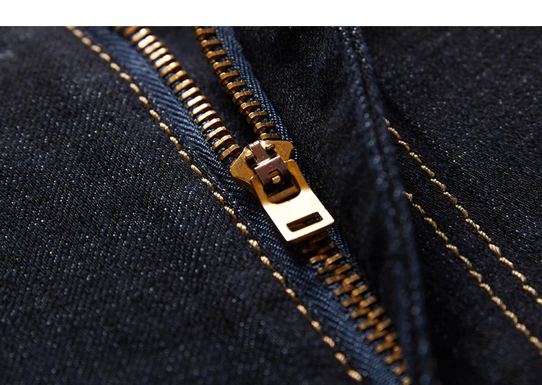 Extra Large Size 56 Men's Jeans High Waist Straight Denim Pants Male Stretch Classic Autumn Winter Super Plus Big 50 52 54 10XL