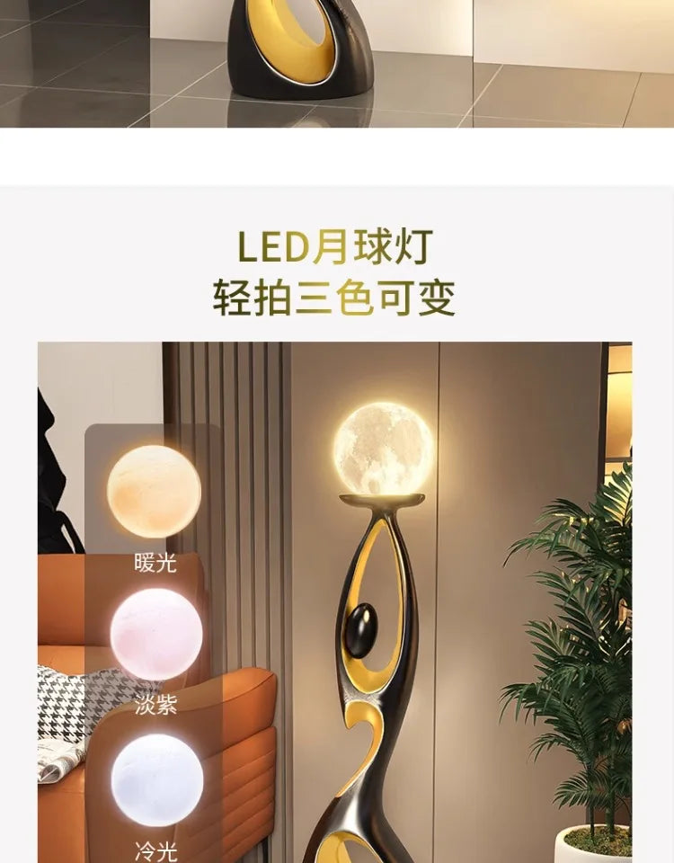 Art Floor Lamp for Living Room Bedroom Sofa Side Decorative Ambient Light Medieval Style High End Light Luxury Standing Lamp