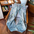Summer American Retro Low Waist Wide Leg Women's Jeans Loose Drapey Tall Extended Length Hot Girls Korean Fashion Y2k Style Pant