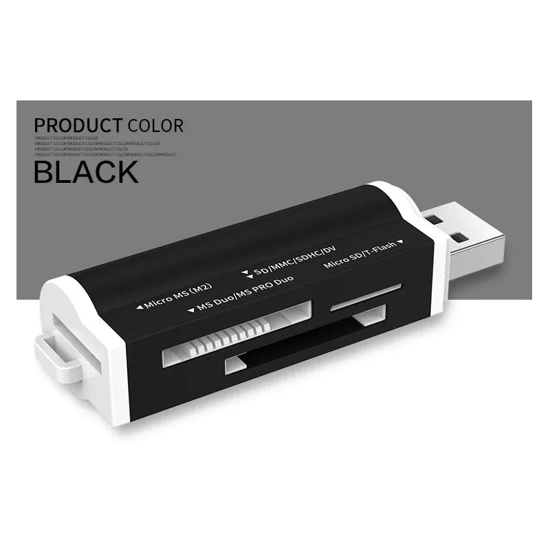 High Speed USB 2 0 Card Reader for Micro SD SDHC TF MMC MS PRO DUO M2 Memory Stick All in One Multi Slot Adapter for PC Laptop